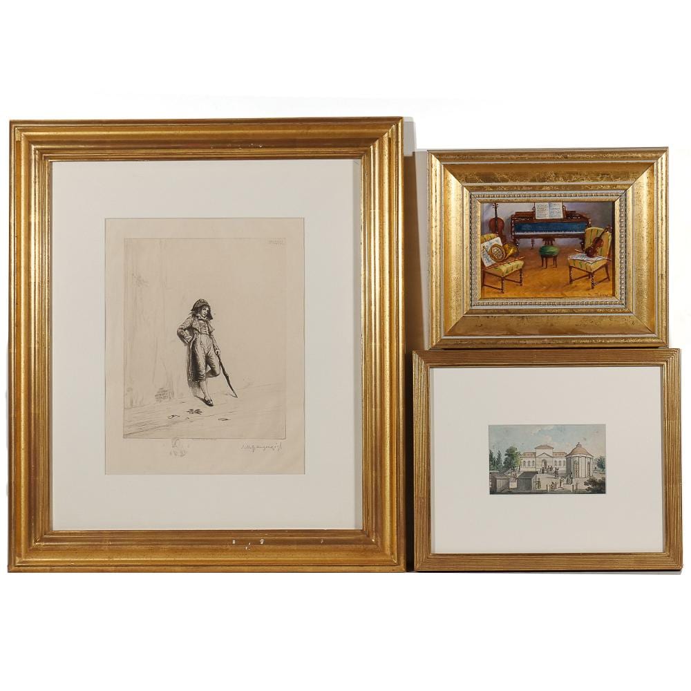 3pc framed artwork · Butterscotch Auction Gallery LLC · 2021-07-11 Ignaz Marcel Gaugengigl comparable auction result: 3pc framed artwork
