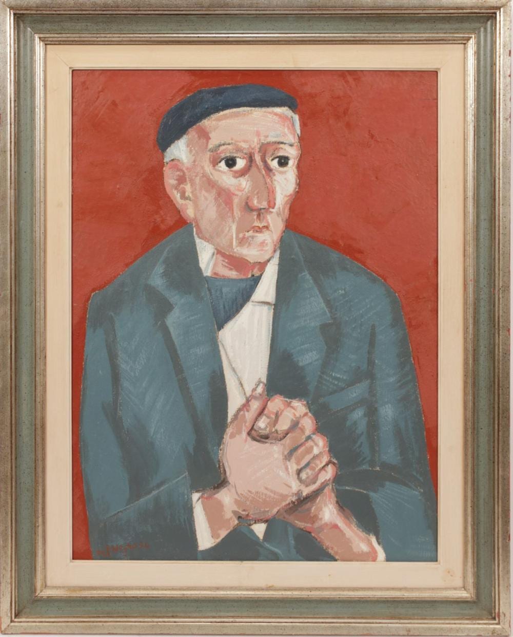 Umberto Del Negro comparable auction result: umberto del negro italian 1940 2017 oil on canvas 1974 h 31 5 w 24 self portrait 25 anni di emigrazion