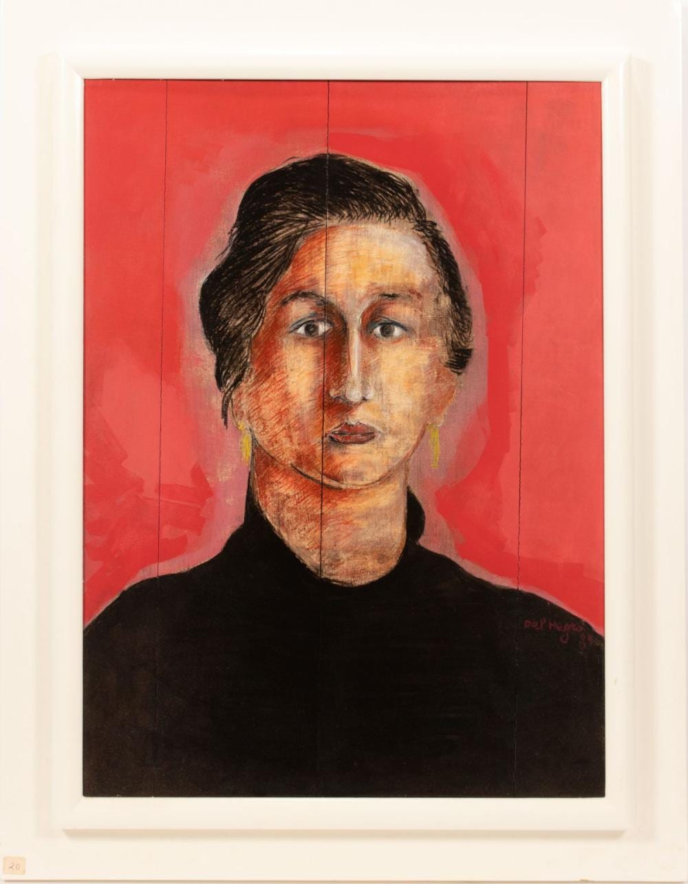 Umberto Del Negro comparable auction result: umberto del negro italian 1940 2017 oil pastel on board 1983 h 31 w 23 la vedoua