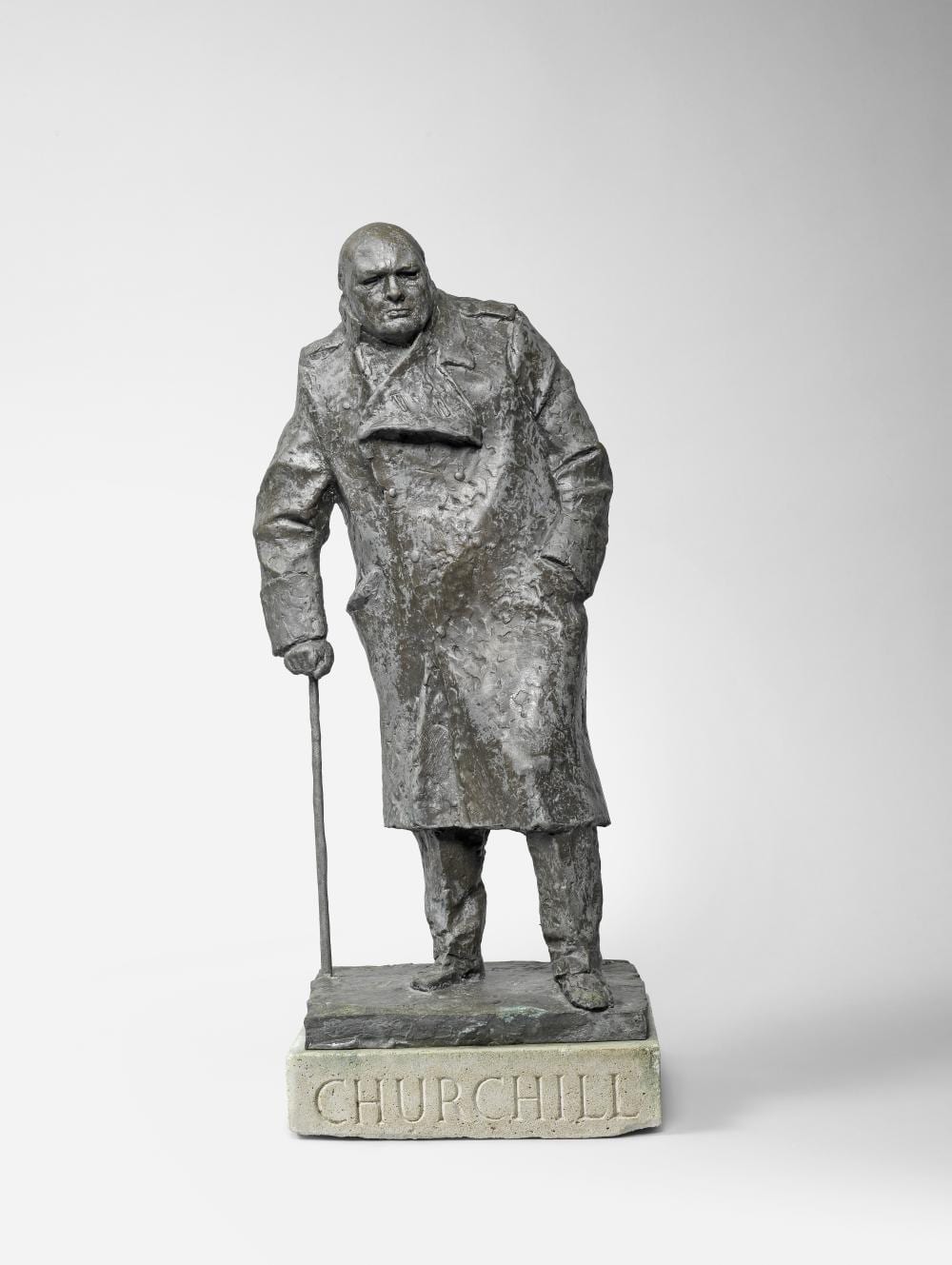 Ivor Roberts-Jones comparable auction result: ivor roberts jones british 1916 1996 sir winston churchill maquette for the monument in parliament square 52 cm 20 1 2 in high excluding the stone base