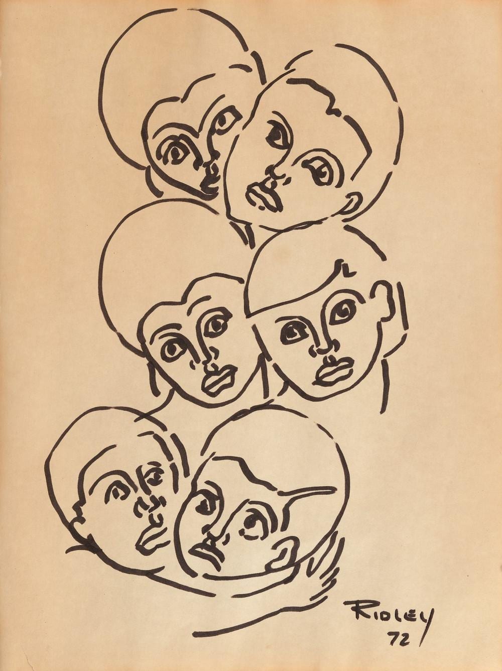 Gregory D. Ridley comparable auction result: greg ridley 1925 2004 six heads