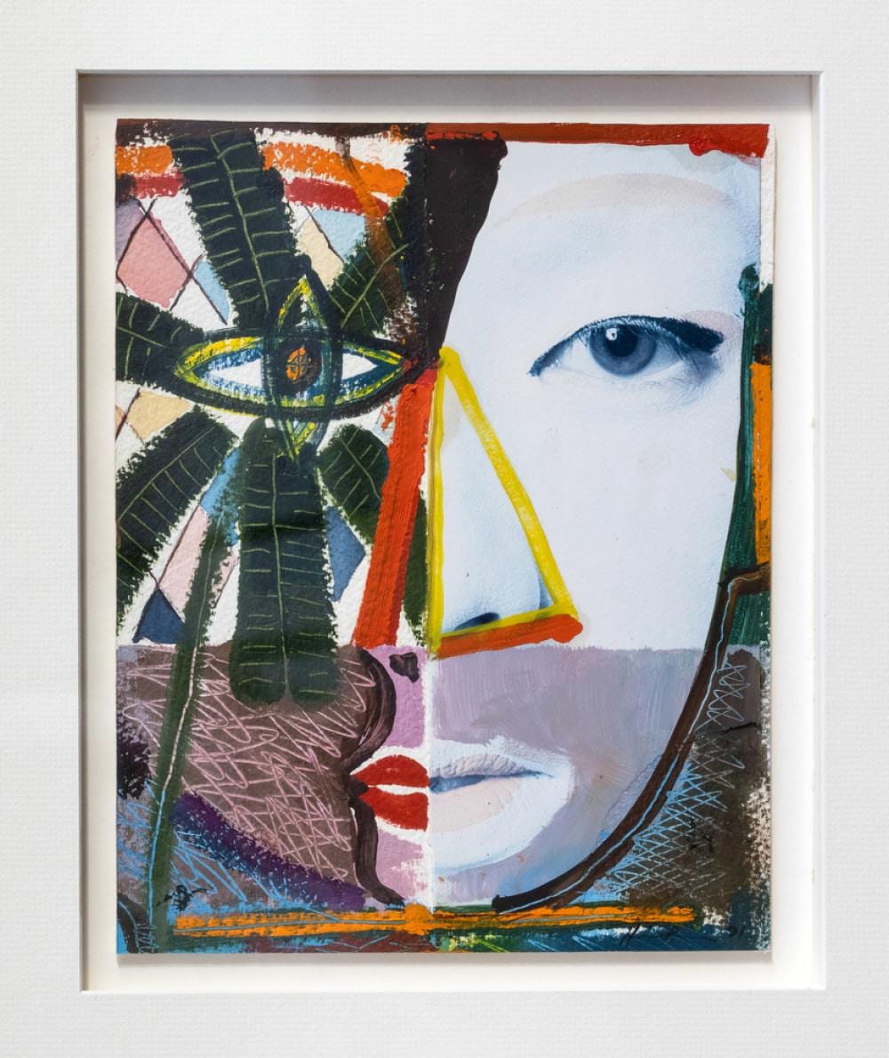 Andrew Hewkin comparable auction result: andrew hewkin british b 1949 the designer samurai oil and collage on paper signed lower right and dated 91