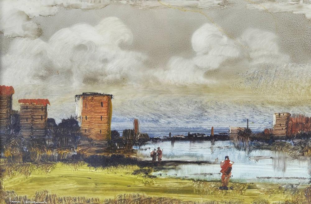 Lucio Cargnel comparable auction result: lucio cargnel 1903 1998 paesaggio con figura