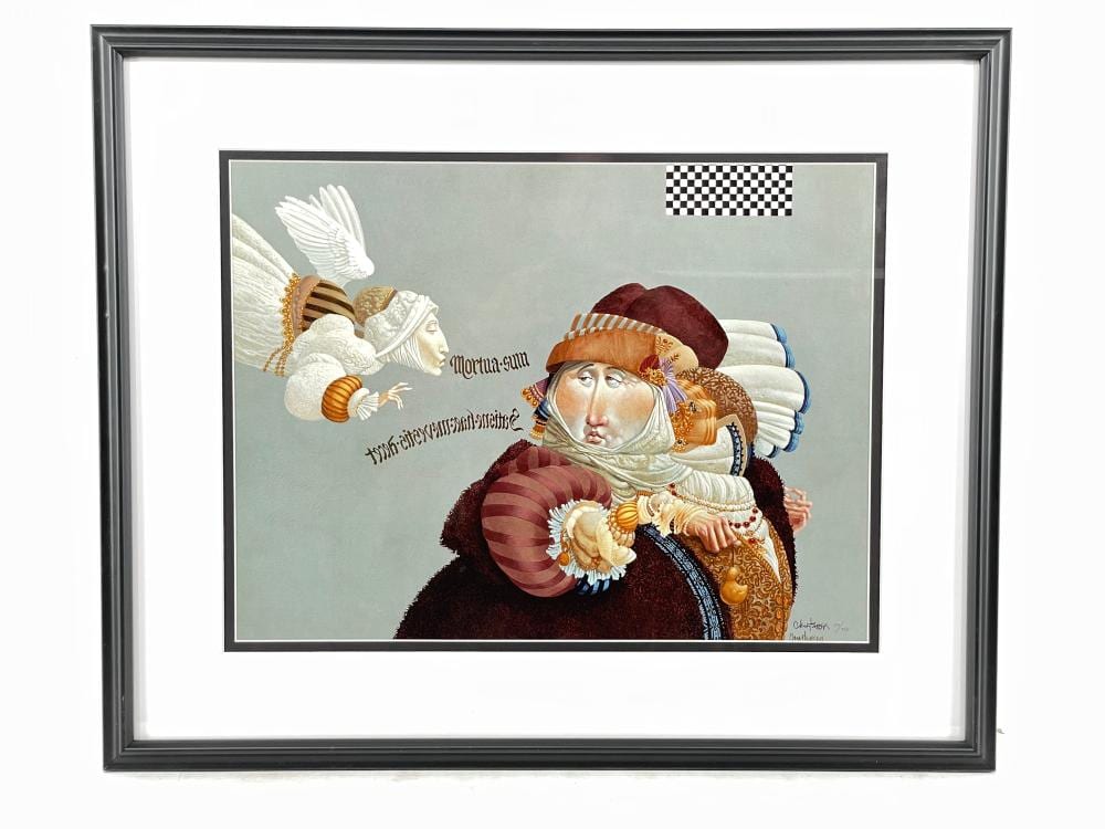 james c christensen visitation preoccupation print · Bradford's · 2021-07-18 James C Christensen comparable auction result: james c christensen visitation preoccupation print