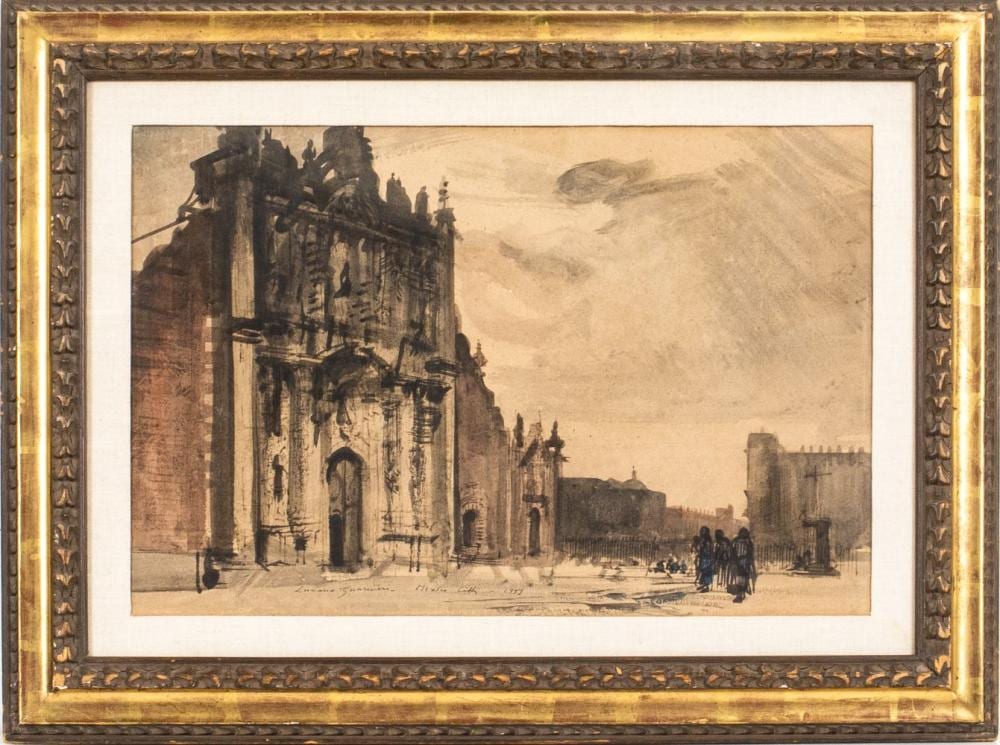 luciano guarnieri mexico city ink wash · Auctions at Showplace · 2021-07-28 Luciano Guarnieri comparable auction result: luciano guarnieri mexico city ink wash