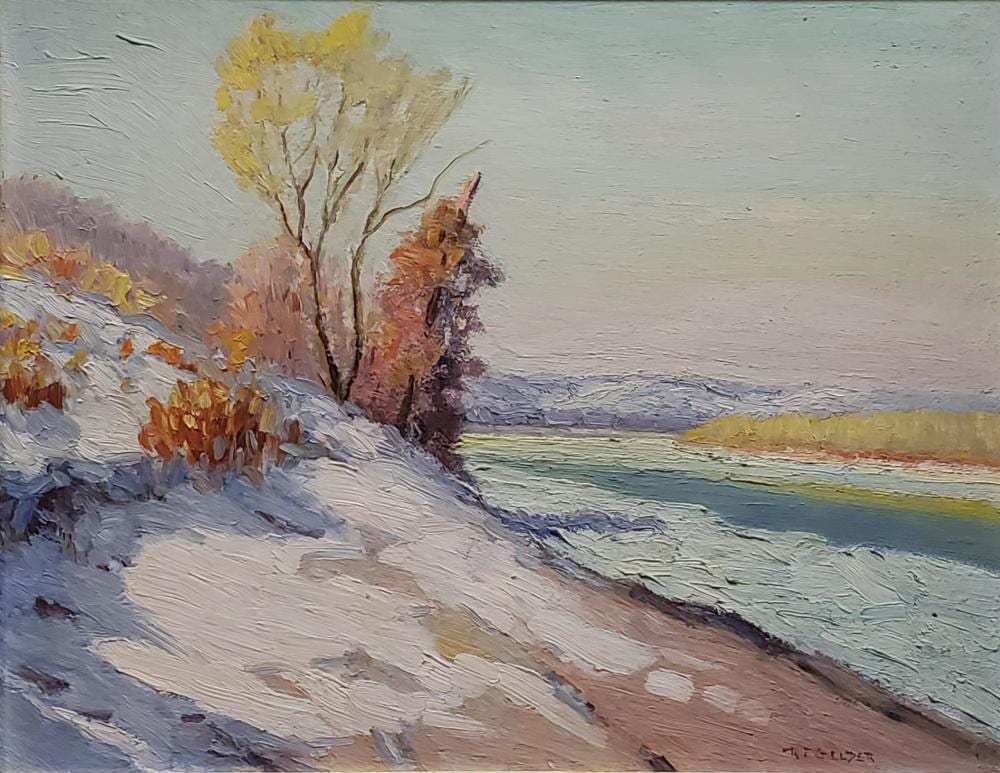 Robert Fletcher Gilder comparable auction result: robert fletcher gilder oil on board