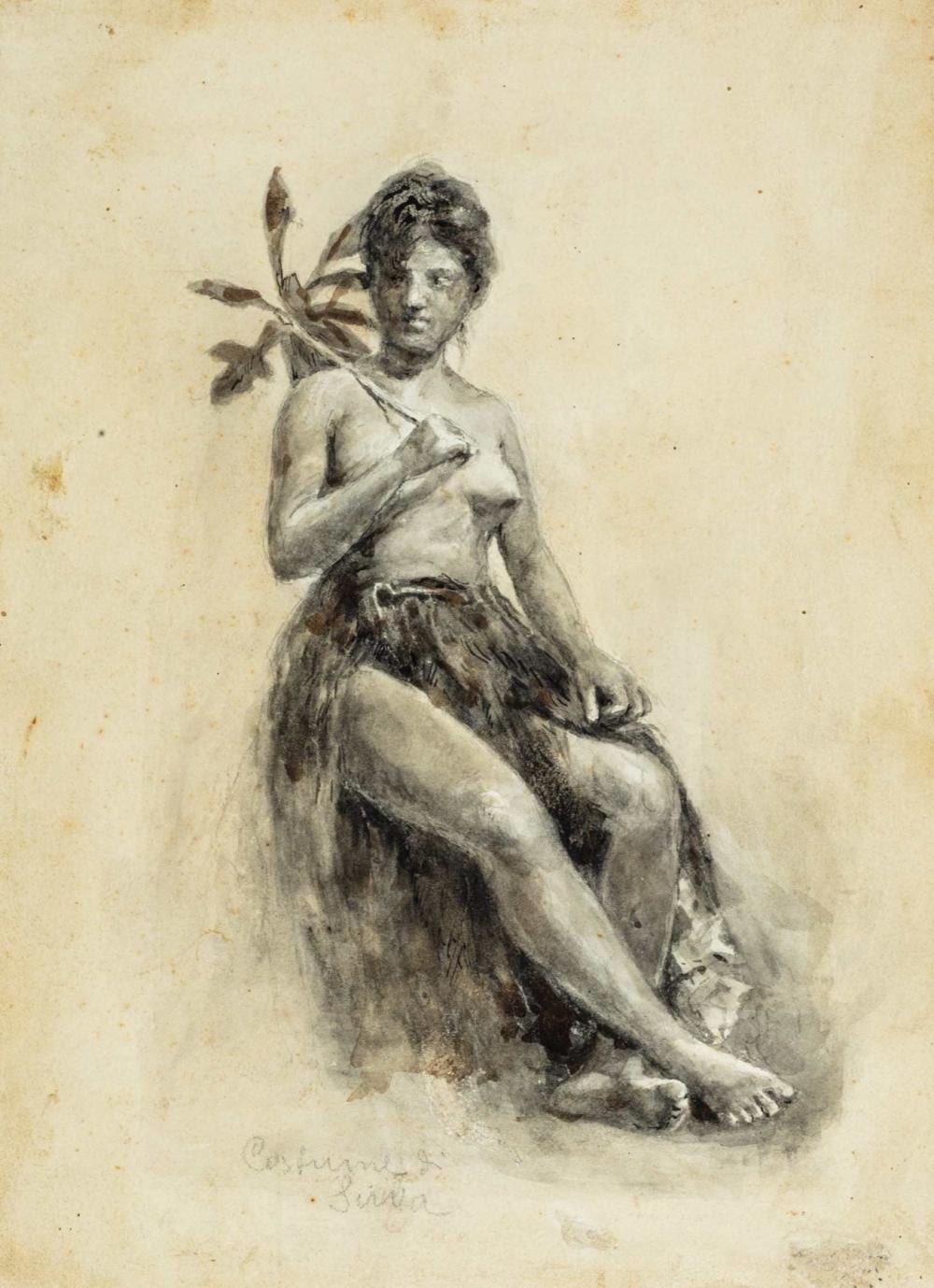 Filippo Mola comparable auction result: filippo mola civitavecchia 1849 brescia 1918 pair of studies of exotic figures