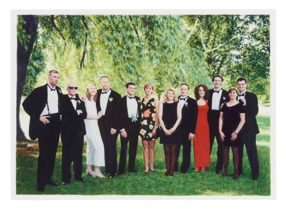 Tim Gardner comparable auction result: tim gardner b 1973 friends at a wedding
