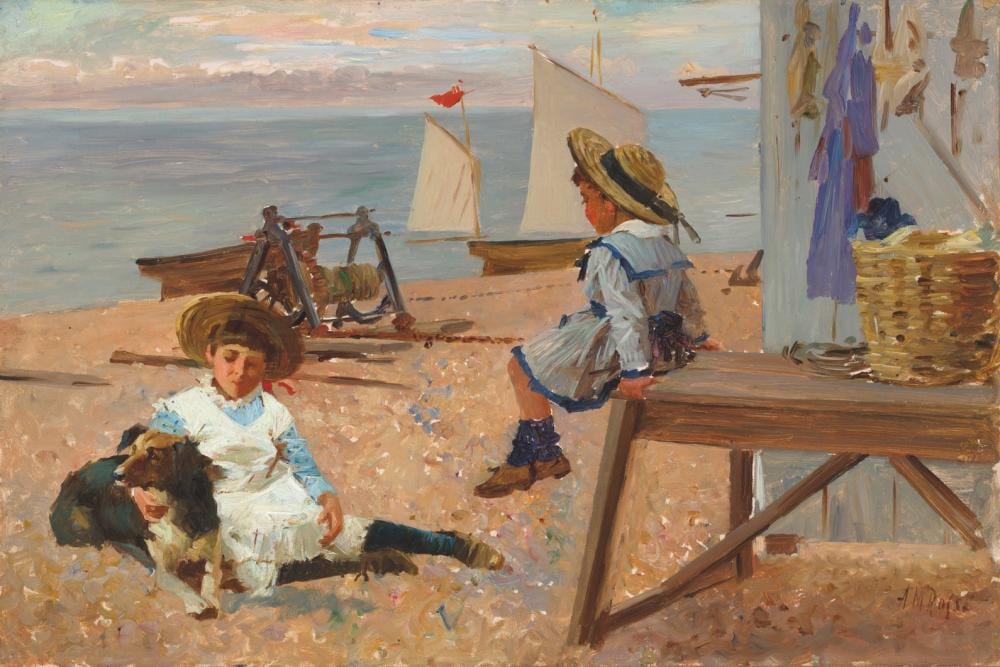 Alexander M. Rossi comparable auction result: alexander m rossi british 1840 1916 a summer s day on the beach