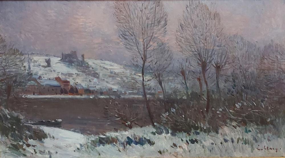 Eugène Clary comparable auction result: eug ne clary 1856 1929 les andelys la seine et la forteresse du ch teau gaillard par temps de ne