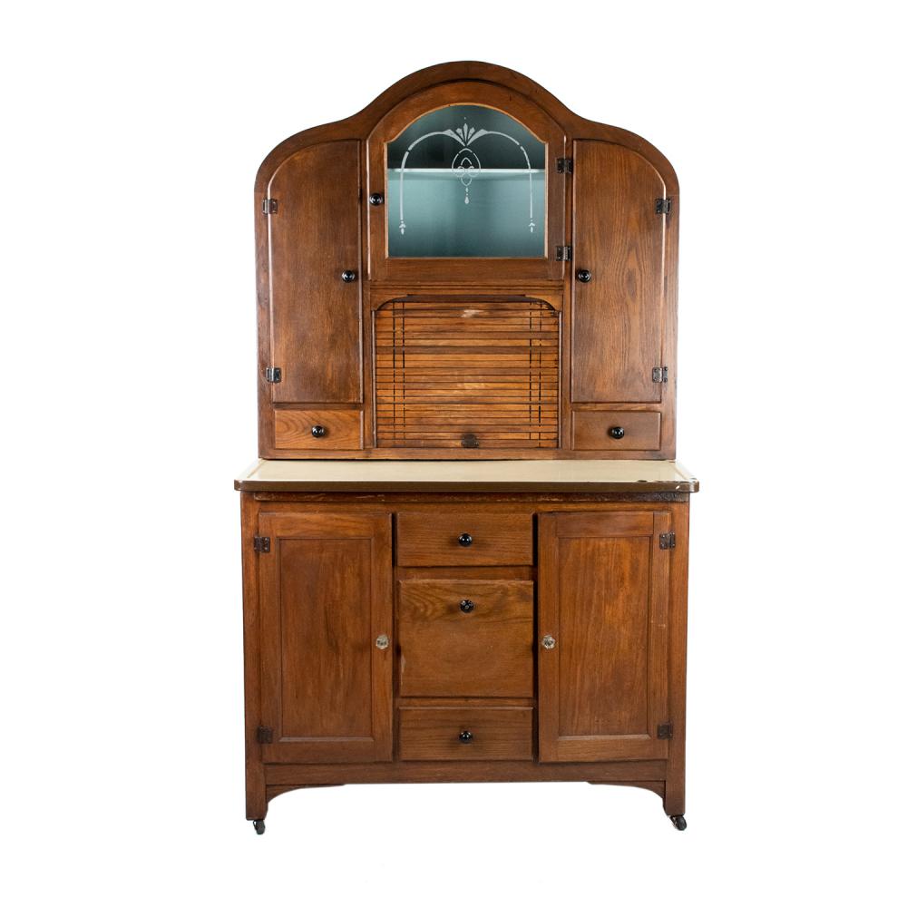 Antique Potter & Vaughn Wooden Art Deco Hoosier Cabinet sold by Atlanta Auction Gallery, ltd, lot 56 — auction record photograph