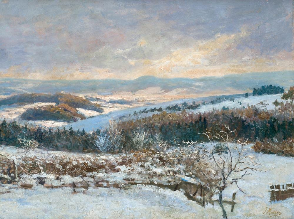 Jaime Morera y Galicia comparable auction result: jaime morera y galicia 1855 1927 snowy landscape of the mountain range