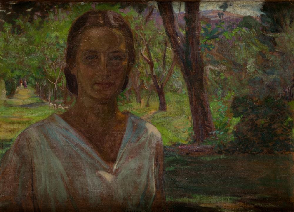 Anselmo Miguel Nieto comparable auction result: anselmo miguel nieto 1881 1964 woman in landscape 1919