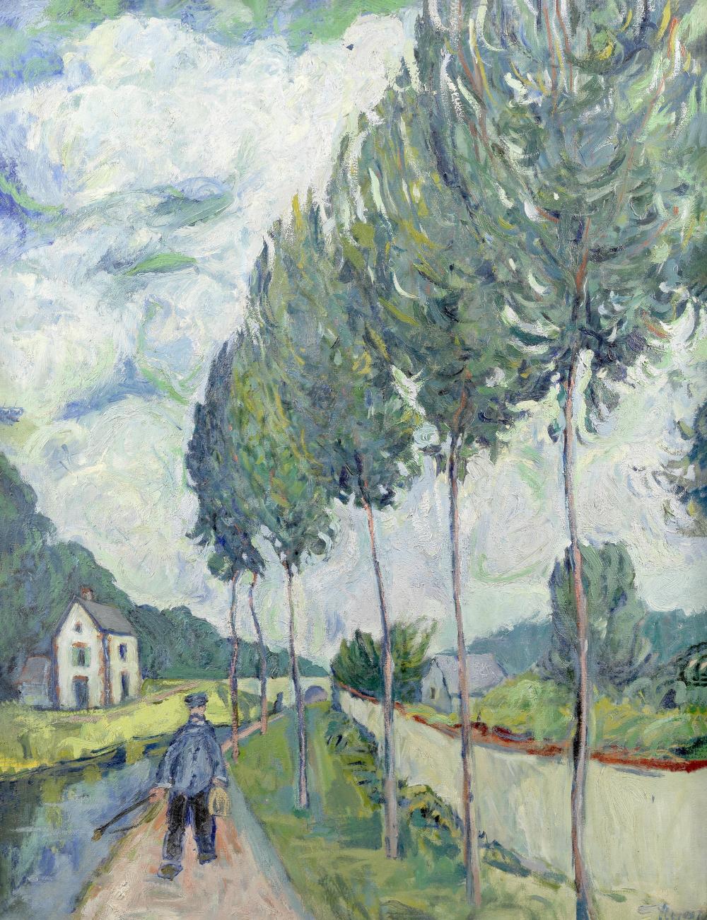 Adrian Ryan comparable auction result: adrian ryan british 1920 1998 the canal at moret sur loing painted in 1948