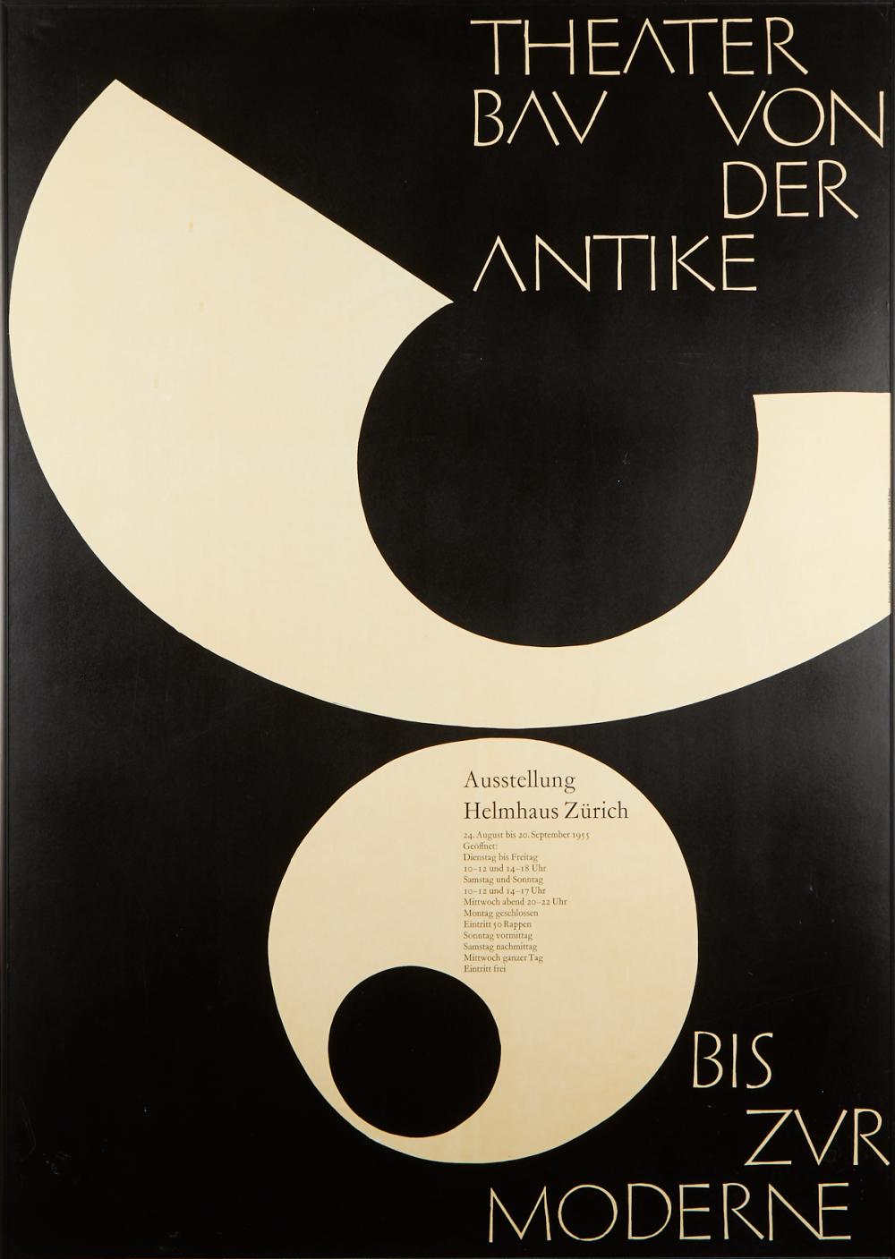 Armin Hofmann comparable auction result: armin hofmann poster 1955 theater bau von der antike bis zur moderne