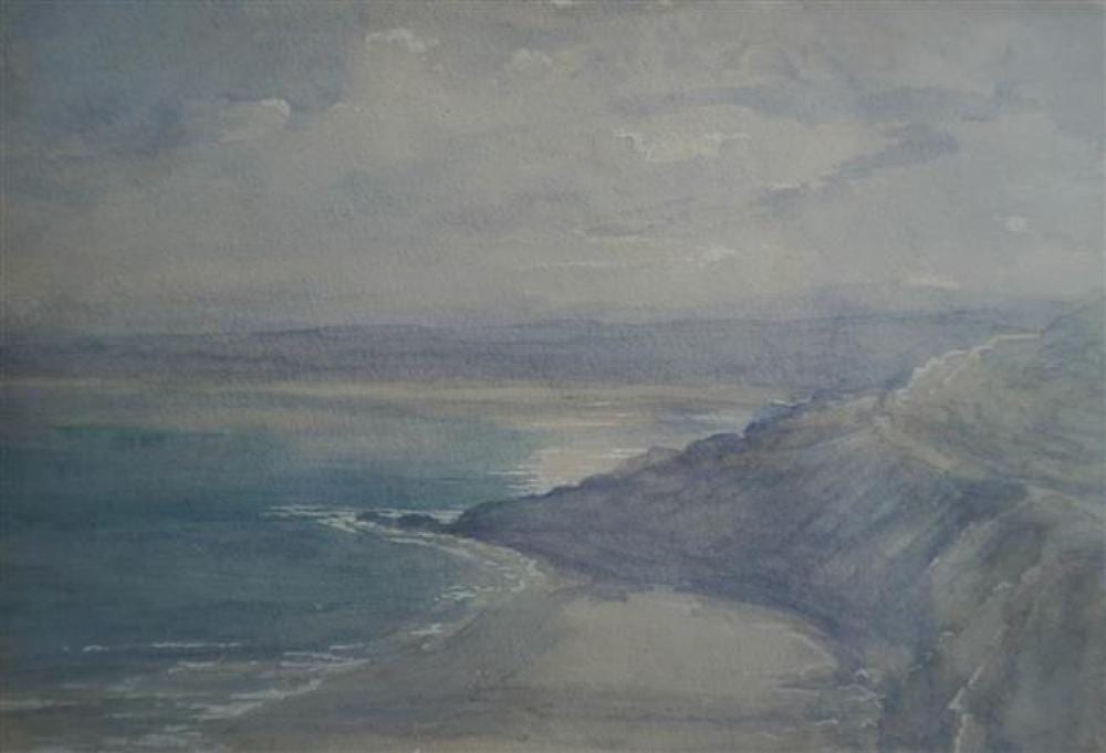Estella Louisa Michaela Canziani comparable auction result: estella canziani 1887 coastal scene watercolor on paper 12 x 17 inches