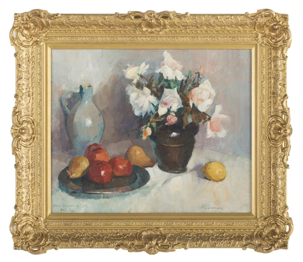 Charles Leonard comparable auction result: charles leonard belgian 1894 1953 still life of fruit and flowers