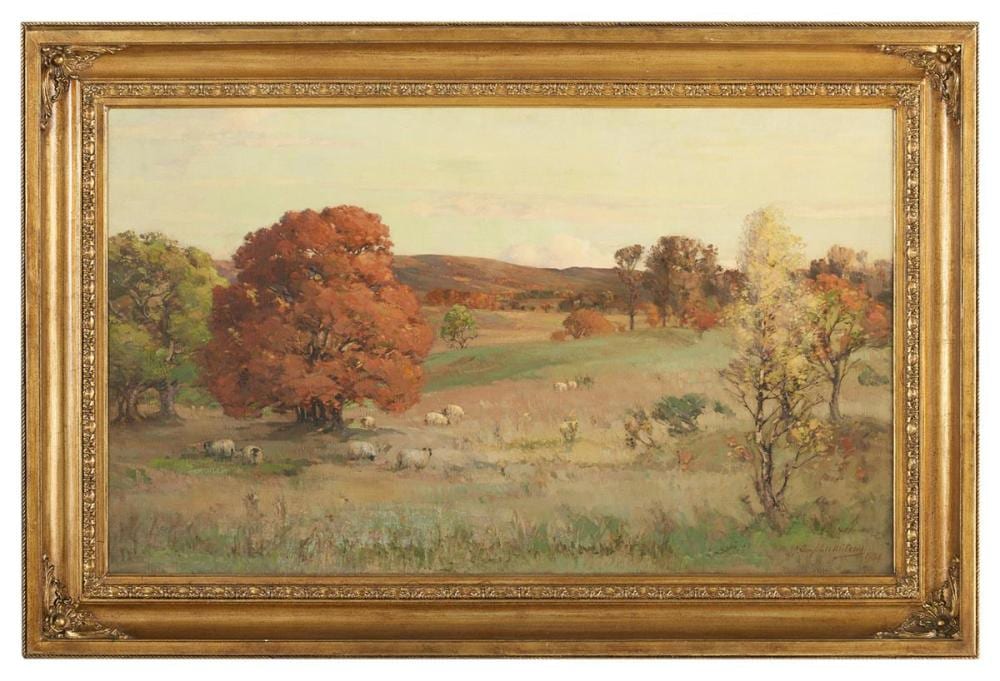 John Campbell Mitchell comparable auction result: john campbell mitchell scottish 1862 1922 sheeps grazing