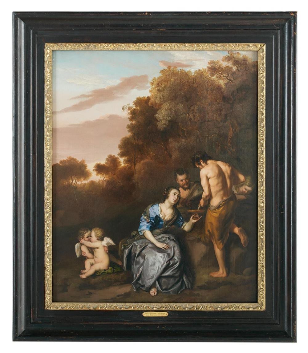 Jan Mijtens comparable auction result: jan mijtens dutch 1614 1670 daifilo pours granida a drink of water