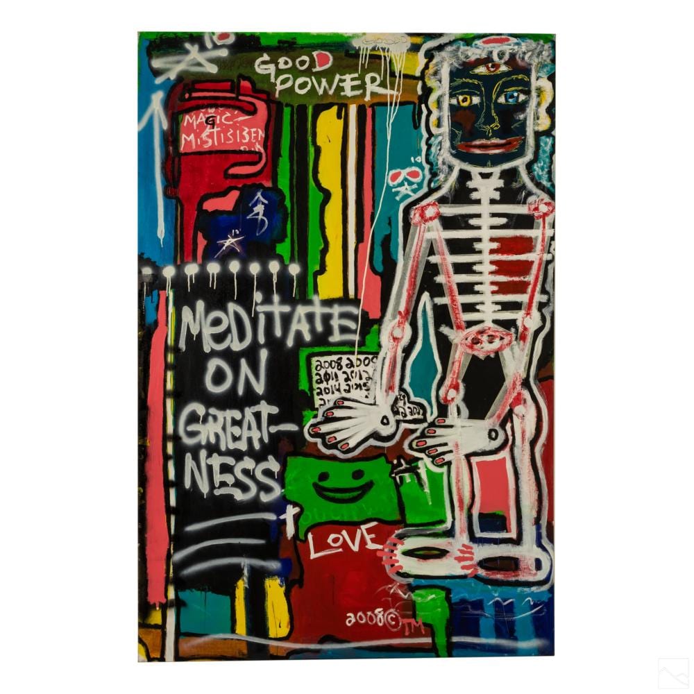 Ernest Rosenberg comparable auction result: ernest rosenberg b 1975 outsider graffiti painting