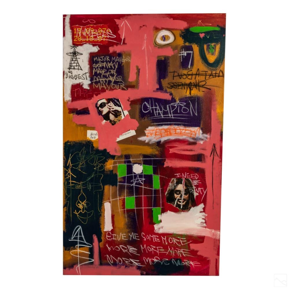 Ernest Rosenberg comparable auction result: ernest rosenberg b 1975 outsider graffiti painting