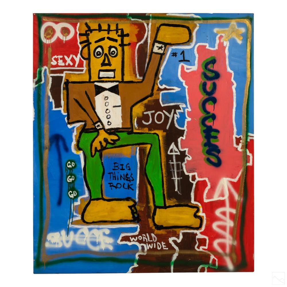 Ernest Rosenberg comparable auction result: ernest rosenberg b 1975 outsider graffiti painting