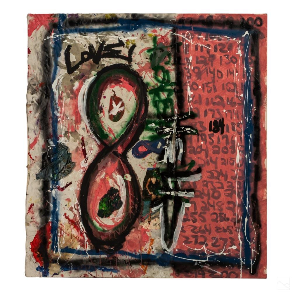 Ernest Rosenberg comparable auction result: ernest rosenberg b 1975 outsider graffiti painting
