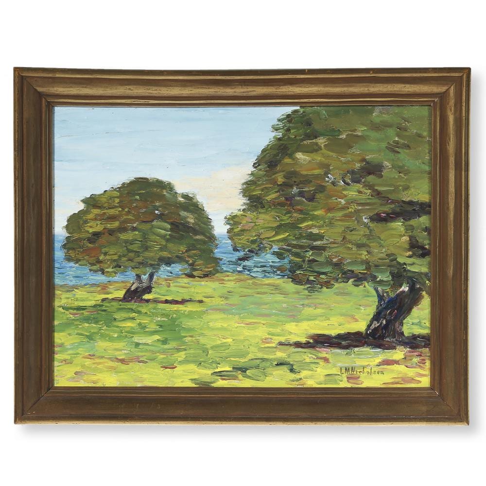 Lillie May Nicholson comparable auction result: lillie may nicholson 1884 1964 oak trees pacific grove 12 x 16in framed 14 1 2 x 18 1 2in