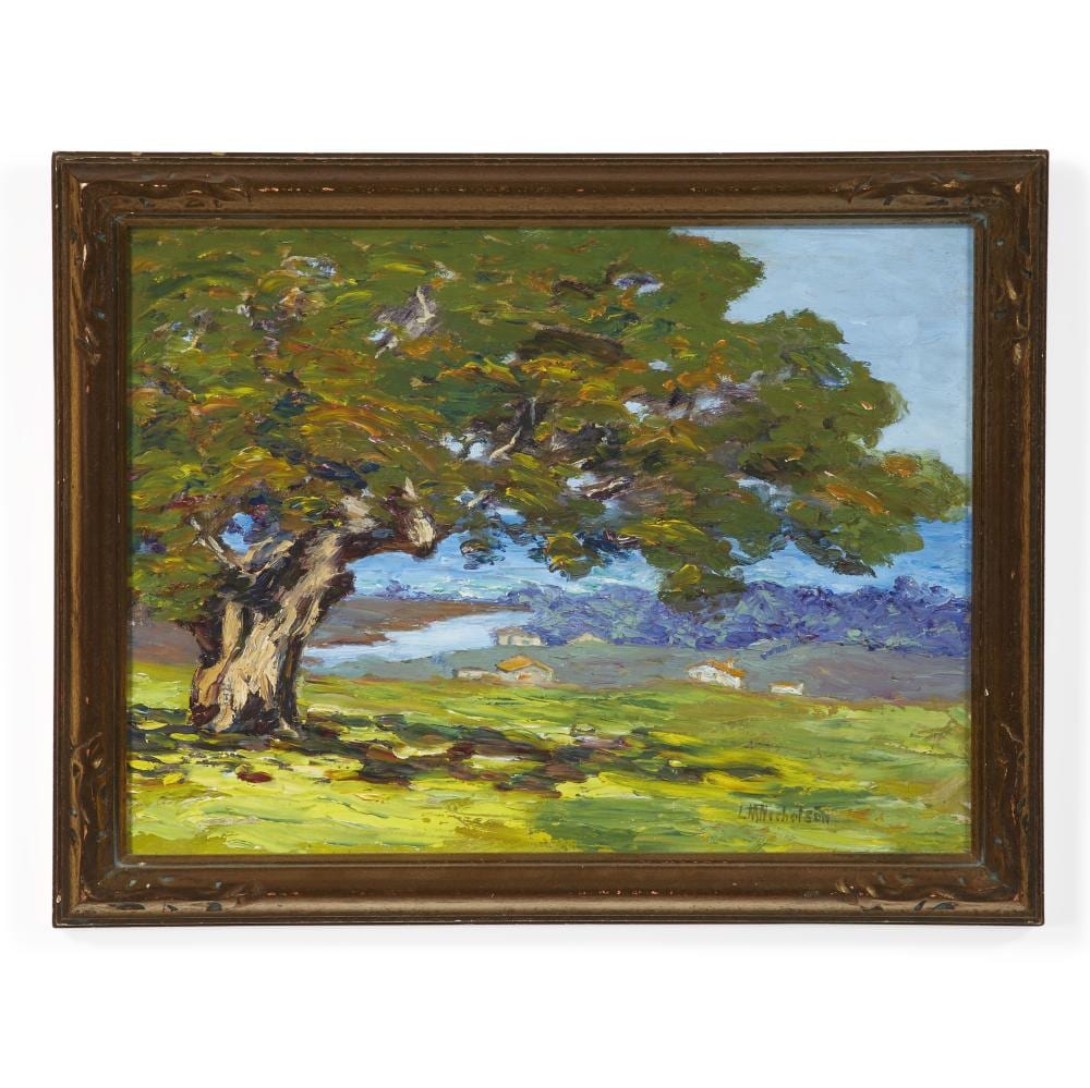 Lillie May Nicholson comparable auction result: lillie may nicholson 1884 1964 monterey bay from under the oak 12 x 16in framed 14 1 8 x 18in