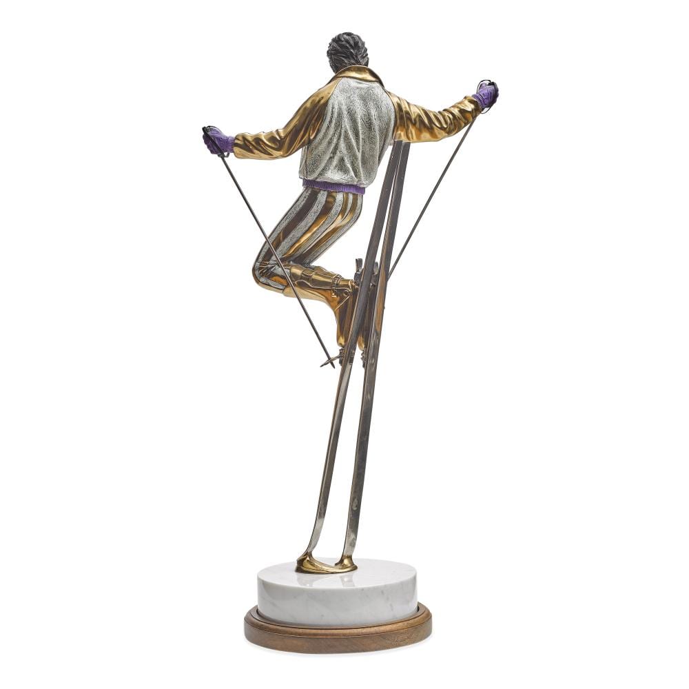 Mark Lundeen comparable auction result: mark lundeen born 1958 over the edge 27in high modeled and cast in 1990