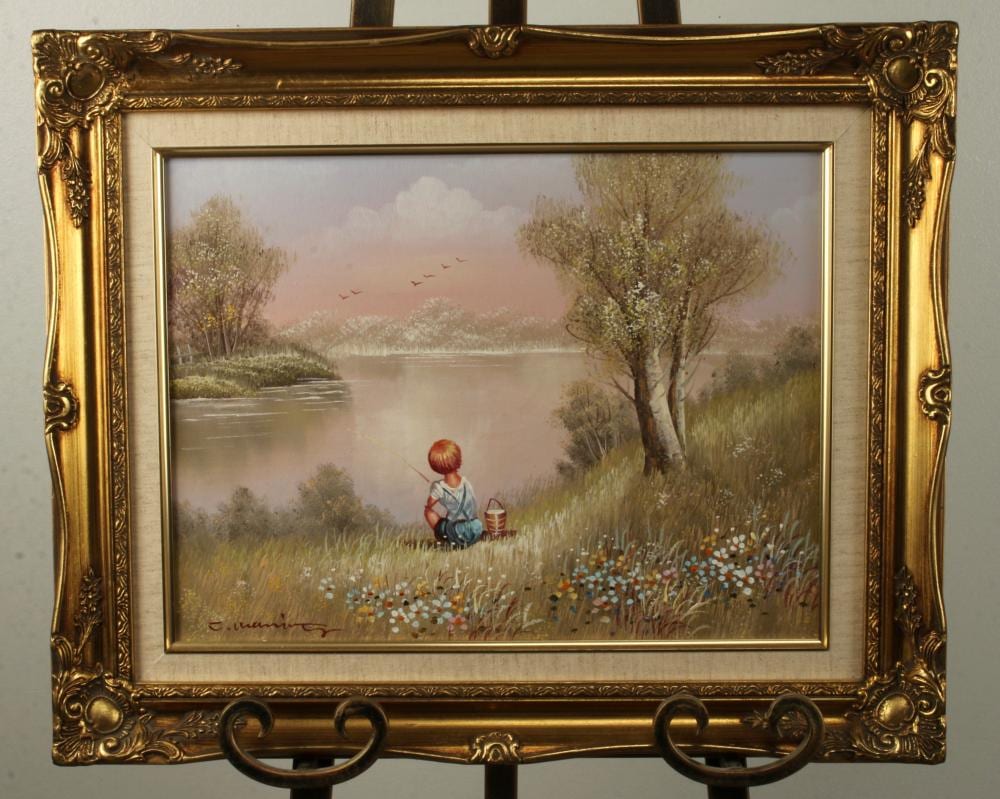 Charles Manning comparable auction result: charles manning painting signed