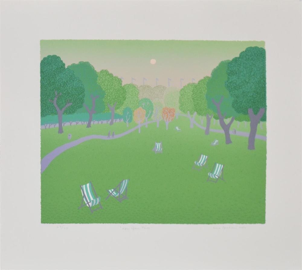 Anne (1925) Graham comparable auction result: anne graham 6pm green park 1989 screenprint 69 75 41 x 51cm