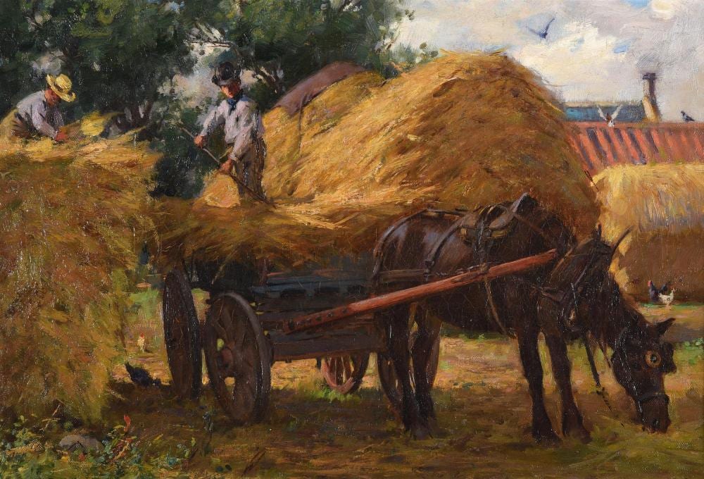 Ernest Higgins Rigg comparable auction result: ernest higgins rigg british 1868 1947 the hay wagon