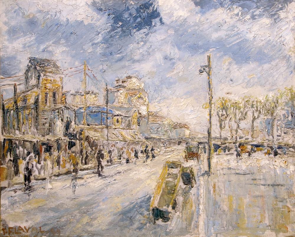 Fernand A. Laval comparable auction result: fernand laval 1886 1966 paris boulevard anim 1949