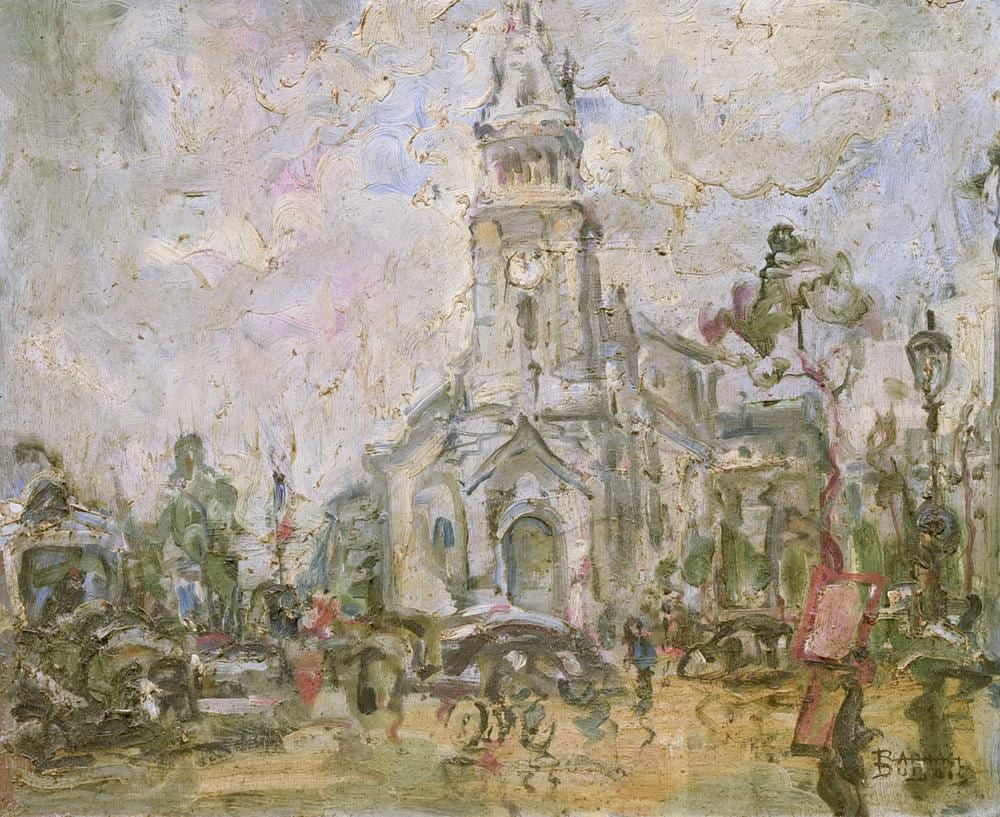 Raphaël Dubois comparable auction result: rapha l dubois 1888 1960 paris place d glise anim e