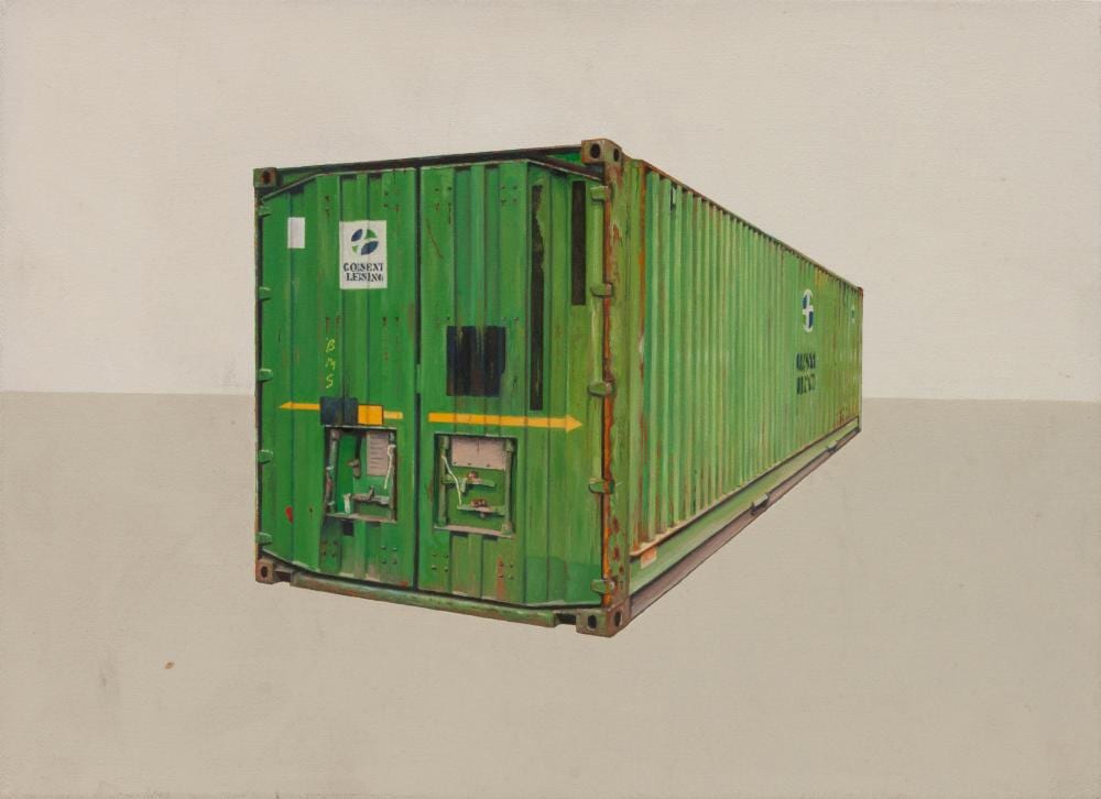 Jeremy Dickinson comparable auction result: jeremy dickinson british b 1963 40 foot consent leasing 1998