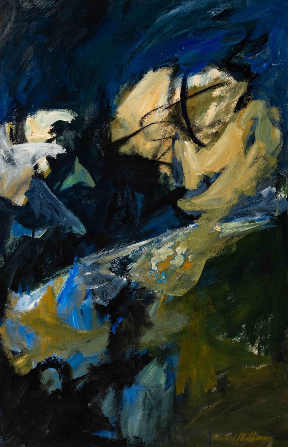 Edward Millman comparable auction result: edward millman american 1907 1964 baroque blue 1960