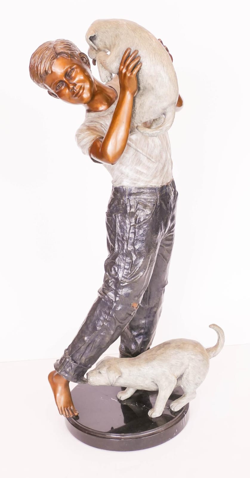 Howard Jason comparable auction result: howard jason puppy love 1997 bronze sculpture