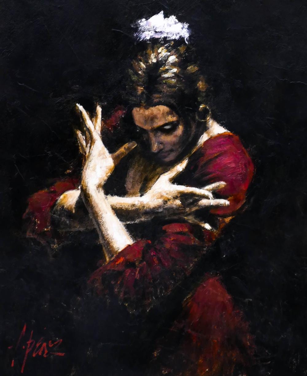Fabian Perez ''Red Velvet'' Acrylic on Canvas sold by MBA Seattle Auction LLC, lot 17 — auction record photograph