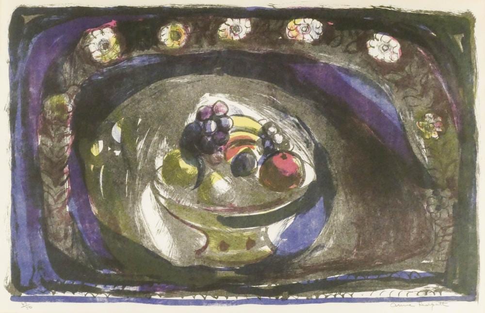 Anne Redpath comparable auction result: anne redpath still life color lithograph