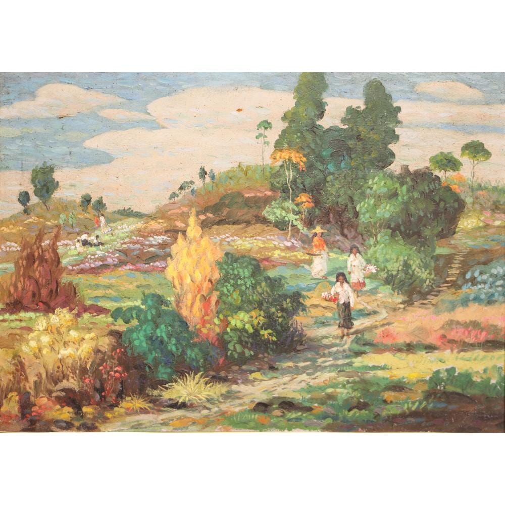 Loreto Racuya comparable auction result: loreto racuya b 1940 flower gatherers