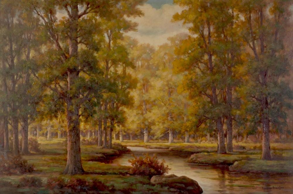 howard atkinson the creek in october painting · Burchard Galleries Inc · 2021-07-18 Howard Atkinson comparable auction result: howard atkinson the creek in october painting