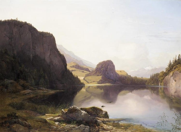 Anton Hansch comparable auction result: anton hansch austrian 1813 1876 der krotensee zwischen st gilgen und mondsee im salzkammergut