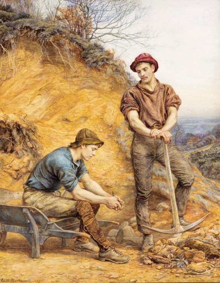 Edith Martineau comparable auction result: edith martineau 1842 1909 the quarry workers