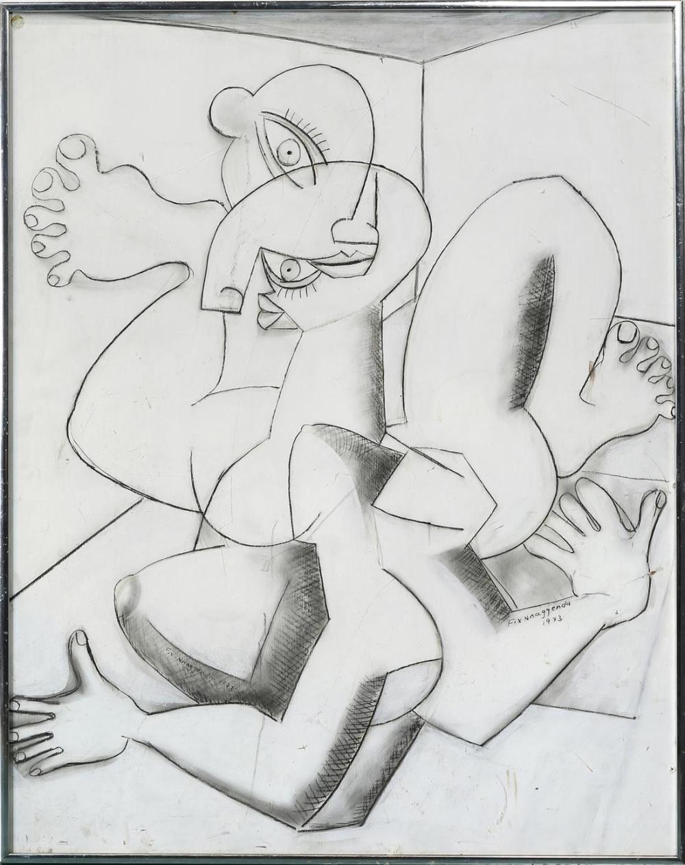 Francis Nnaggenda comparable auction result: mixed media francis nnaggenda