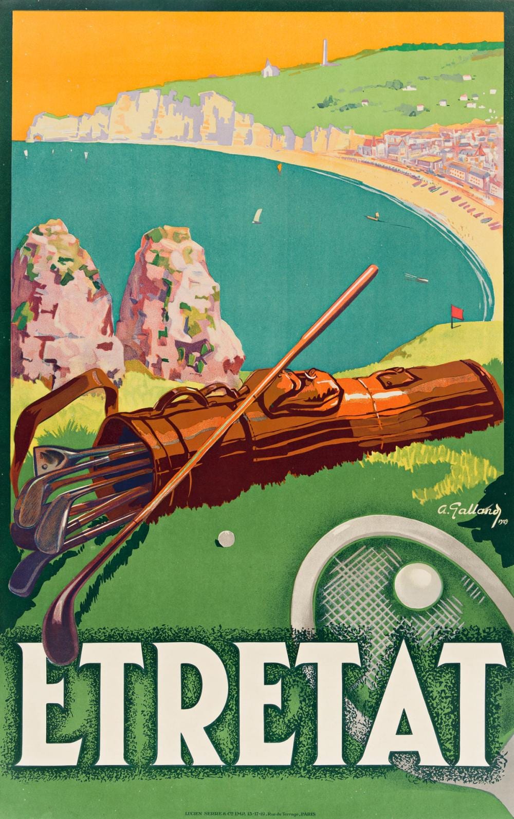 André Galland comparable auction result: andr galland 1886 1965 etretat 1929 39x24 inches 99x62 cm lucien serre cie paris