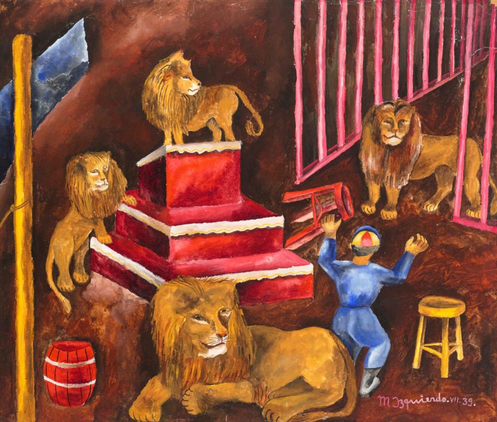 María Izquierdo comparable auction result: mar a izquierdo 1902 1955 el domador also known as leones
