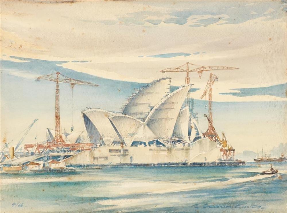 robert emerson curtis 1898 1996 the opera house across farm cove 1966 27 x 36 5 cm frame 44 x 54 x 3 cm · Lawsons · 2021-07-29 Robert Emerson Curtis comparable auction result: robert emerson curtis 1898 1996 the opera house across farm cove 1966 27 x 36 5 cm frame 44 x 54 x 3 cm