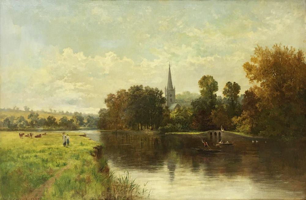 Arthur Bevan Collier comparable auction result: arthur bevan collier painting stratford upon avon