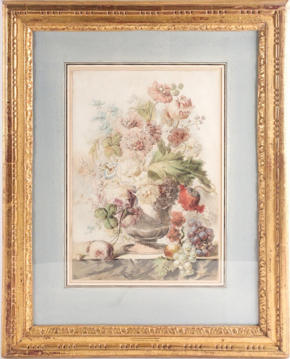 pieter van loo 1731 1784 still life flowers in an urn signed lower right pen and ink and watercolour 37cm x 26cm · Dawsons Auctioneers · 2021-07-29 Pieter van Loo comparable auction result: pieter van loo 1731 1784 still life flowers in an urn signed lower right pen and ink and watercolour 37cm x 26cm